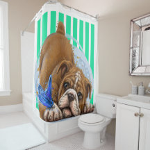 Spelande bulldog- och fjärilshugggardiner