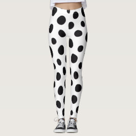 Spelande Dalmatien Inspired Halloween-prickade flä Leggings