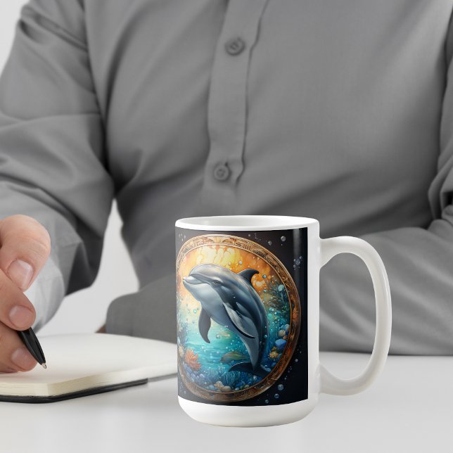 Spelande delfin kaffemugg (Skapare uppladdad)