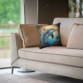 Spelande delfin kudde