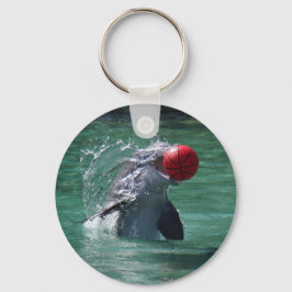 Spelande delfin nyckelring