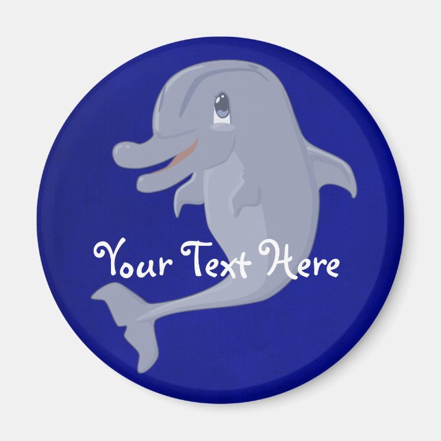 Spelande delfinmagnet magnet (Framsidan)