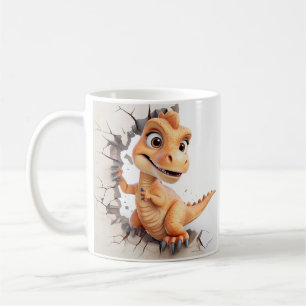 Spelande doftbrytning genom Beige Wall Crack Kaffemugg
