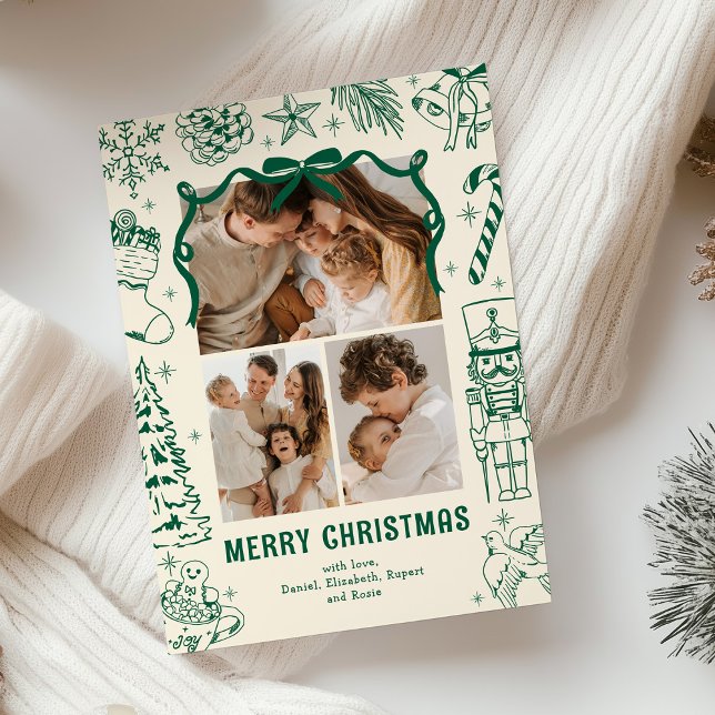 Spelande Doodle 3 Photo-jul Julkort (Skapare uppladdad)