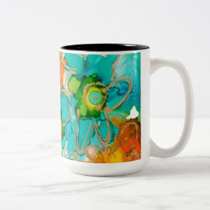 Spelande en kupékaffe Mugg