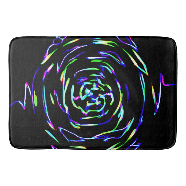 Spelande färglöst Mönster Badrumsmatta (Framsidan)