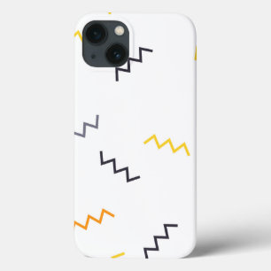 Spelande, färglöst, trendig, modern memphis zigzag