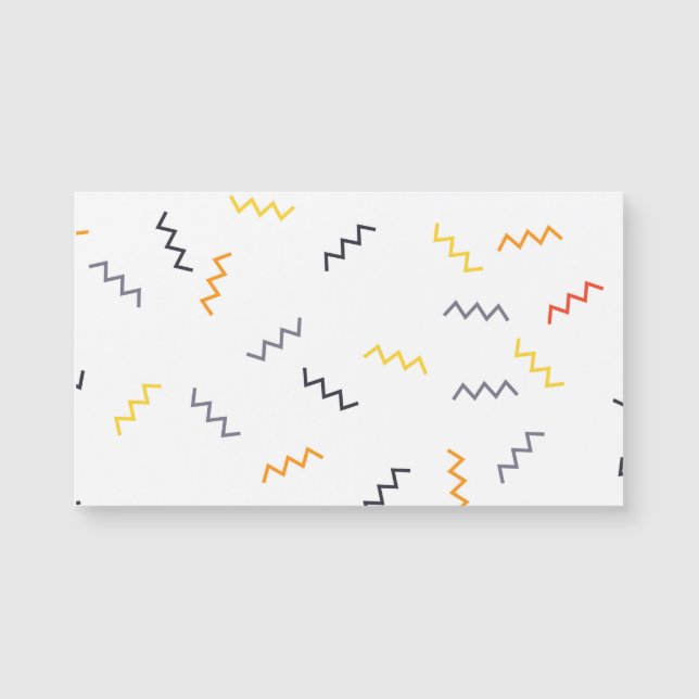 Spelande, färglöst, trendig, modern memphis zigzag (Framsida)