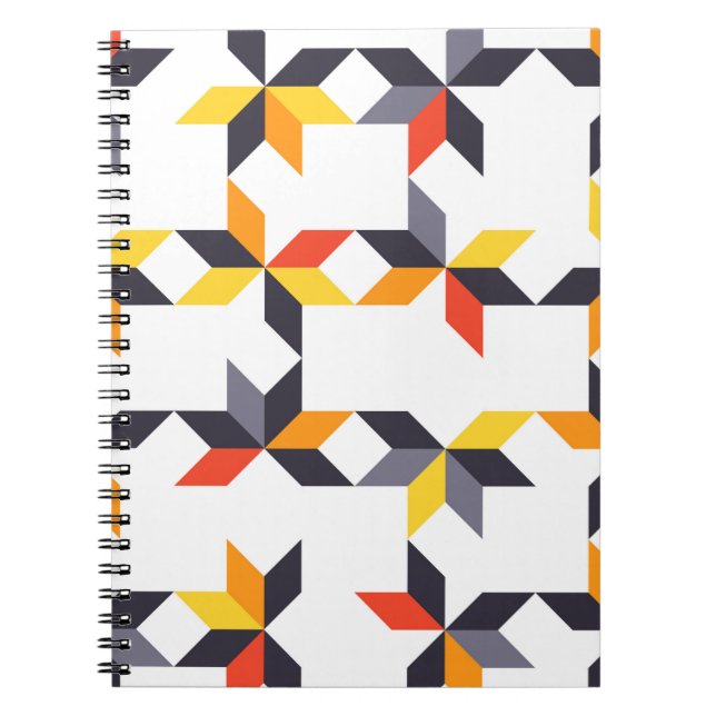 Spelande, färgstark, trendig, illustration av cool anteckningsbok (Framsidan)