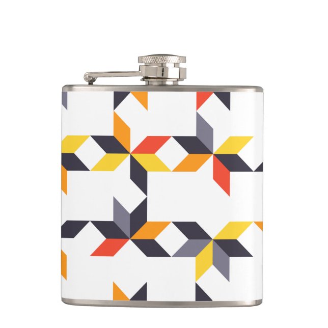 Spelande, färgstark, trendig, illustration av cool fickplunta (Framsidan)