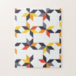 Spelande, färgstark, trendig, illustration av cool pussel