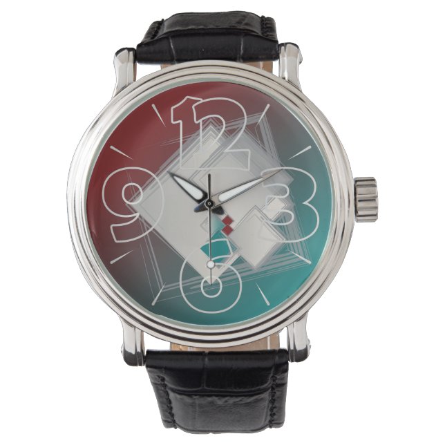 Spelande Fibonacci-kvadrater Armbandsur (Framsida)