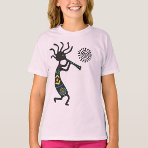 Spelande Flute till Sol Kokopelli T-Shirt