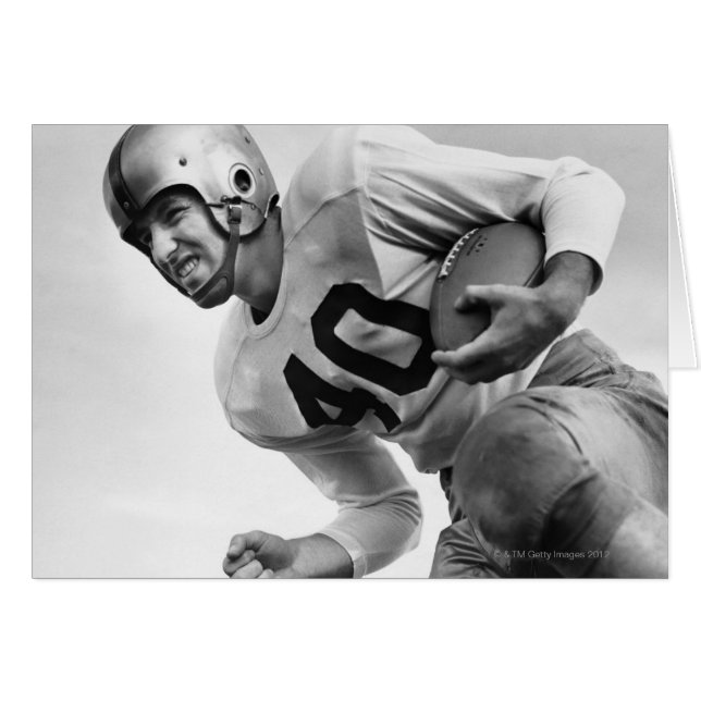 Spelande fotboll 3 hälsningskort (Framsidan Horizontal)