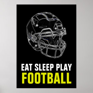 Spelande fotbollssport i viloläge poster