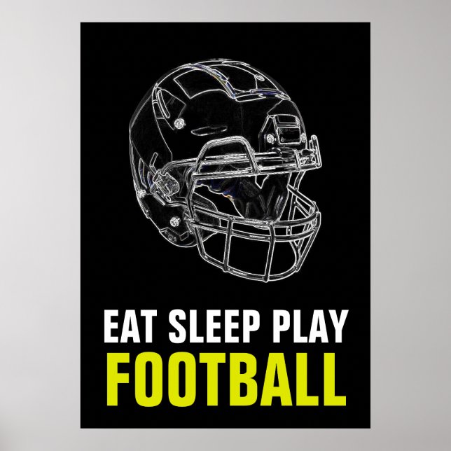 Spelande fotbollssport i viloläge poster (Framsidan)