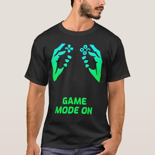 Spelande Gamer Spelläge På kille T Shirt (Framsida)