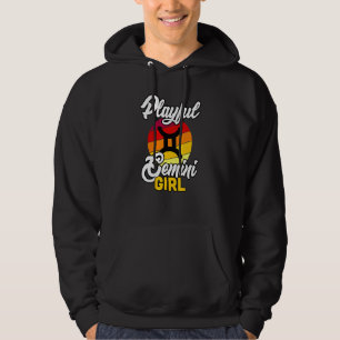 Spelande Gemini Girl Gemini Zodiac Astrological Si Hoodie