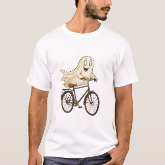 Spelande Ghost Riding a Bicycle T Shirt