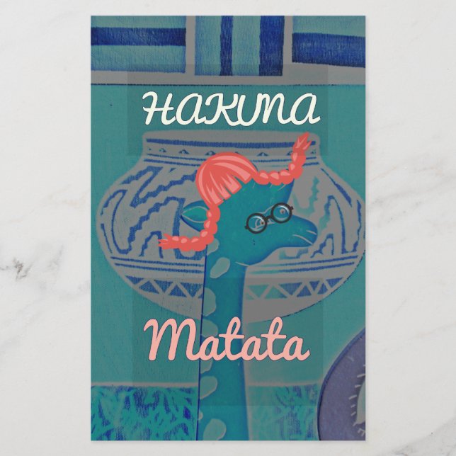 Spelande Giraffe Art: En afrikansk glädje Brevpapper (Framsida)