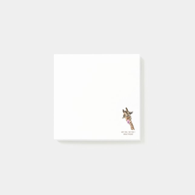 Spelande Giraffe Funny Post-it® Notes Post-it Block (Framsida)