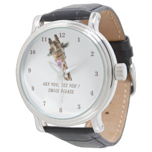 Spelande Giraffe Funny Watch Smile - Anpassningsba Armbandsur