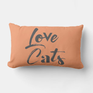 Spelande, glatt, modern, söt design av Kärlek Cats Lumbarkudde