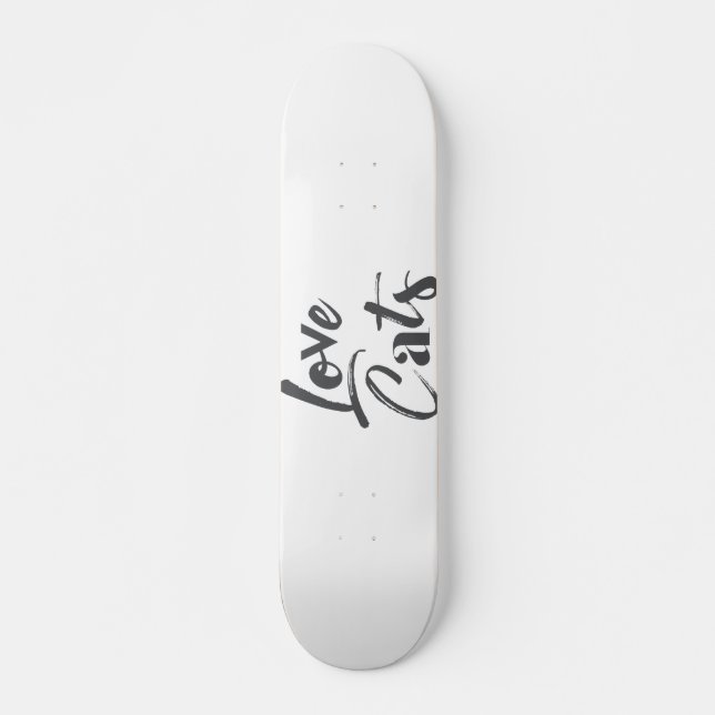 Spelande, glatt, modern, söt design av Kärlek Cats Mini Skateboard Bräda 18,5 Cm (Framsida)