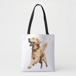 Spelande Golden Retriever Puppy - Cheerful Pet Ill Tygkasse
