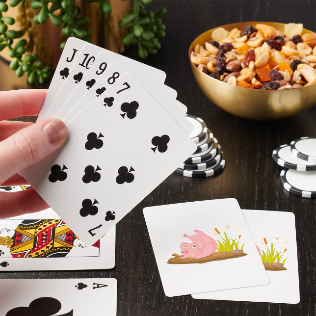 Spelande Gris i Lera Funny Farm Animal Casinokort (Skapare uppladdad)