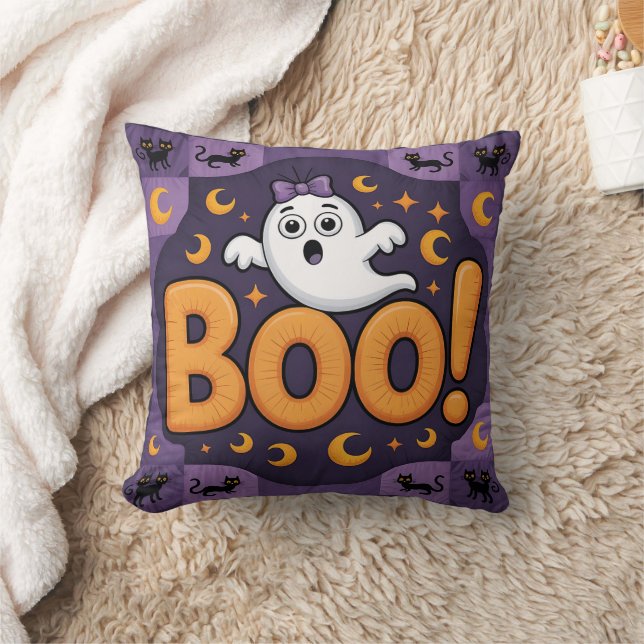 Spelande Halloween Quilt, Dekorativ kudde (Filt)