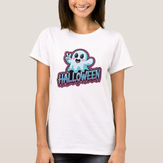 Spelande Halloween-spökdesign T Shirt