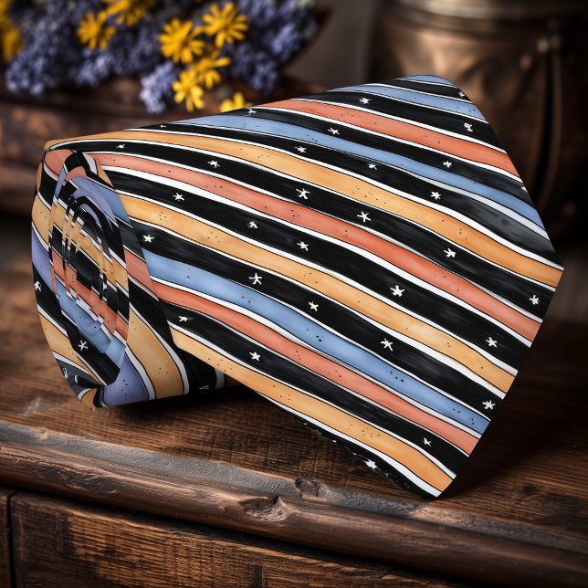 Spelande Halloween-stripe Tie Slips (Skapare uppladdad)