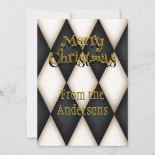 Spelande Harlequin Festive Personlig-jul Julkort