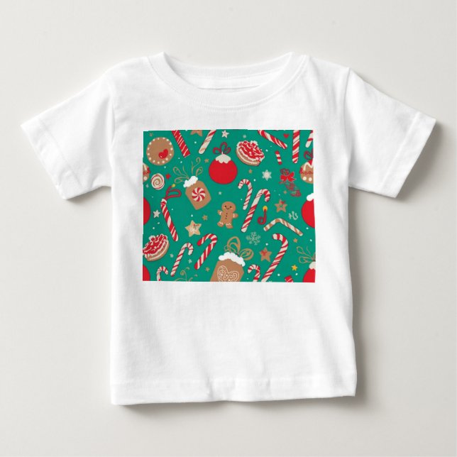 Spelande Helgdag Treats Småbarn Shirt - Santas T Shirt (Framsida)