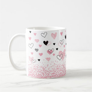 Spelande hjärtan kaffemugg