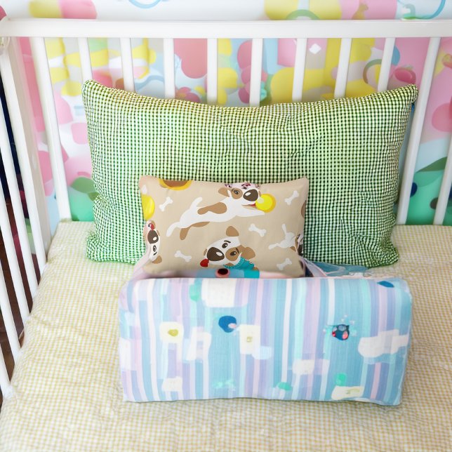 Spelande Hund Lumbarkudde (Great gift for the baby!)