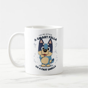 Spelande hund - Smart Fella eller Fart Smella Kaffemugg