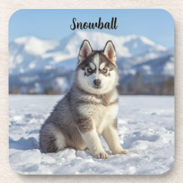 Spelande Husky Personlig Beverage Coaster Set Underlägg