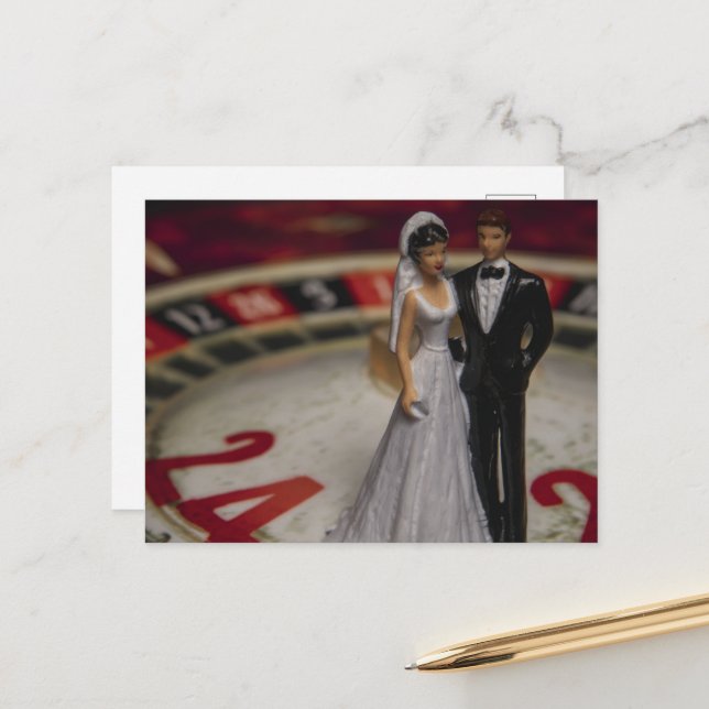 Spelande i Giftermål Vykort (Fram/Back In Situ)