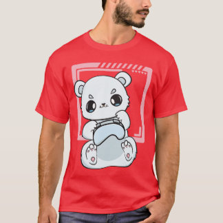 Spelande isbjörn som spelar tv-spel Gamer Gamepa T Shirt