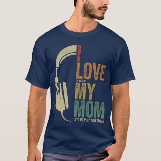 Spelande Jag älskar min mamma tv-spel pojke spelan T Shirt