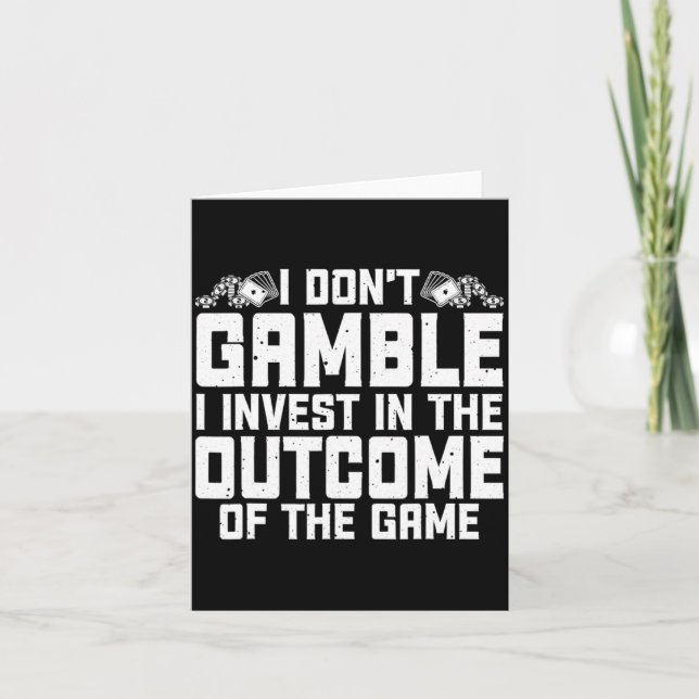 Spelande Jag Spelar Inte Jag Investerar Casino Äls Kort (Framsida)