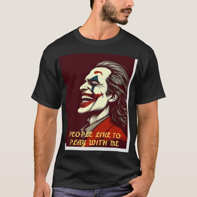 Spelande joker - Vattenfärgen Tvättar Dream Tee (Framsida)