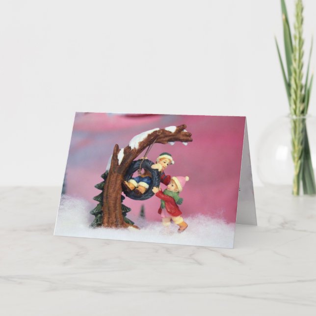 Spelande jul helgkort (Framsida)