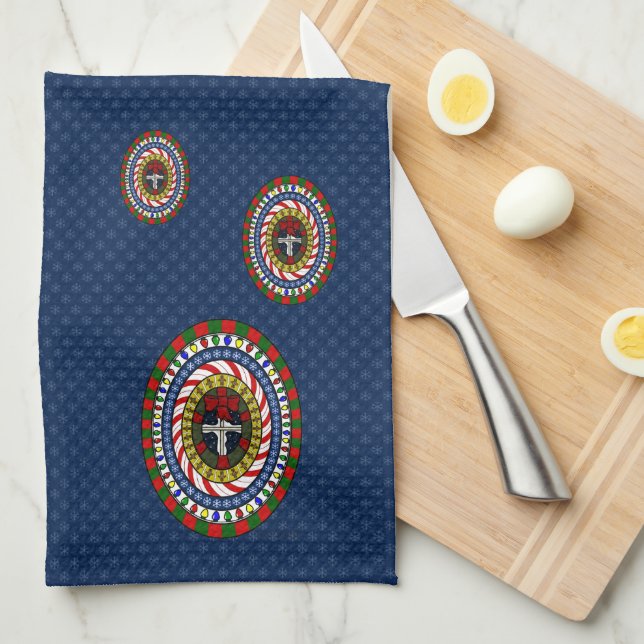 Spelande julhanddukar kökshandduk (Vikt i Fjärdedel)