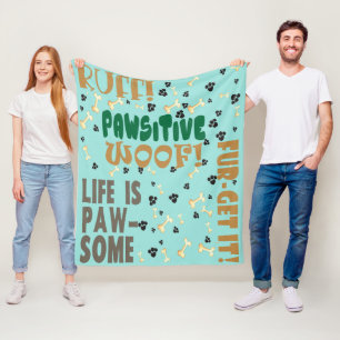 Spelande K9 Doge Art Mysiga Hundälskare Blanket Bl Fleecefilt