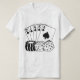 Spelande kasinokort Dice Poker Chip Art T Shirt (Design framsida)