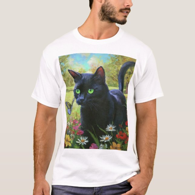 "Spelande Kattdjur Frolics in the Park" T Shirt (Framsida)