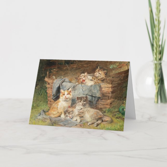 Spelande katter | Julius Adam the Younger Kort (Framsida)